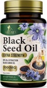 Softgeels Minyak Benih Hitam 1000mg - Premium Nigella Sativa Blackseed, Pure Natural Black Cumin Oil & Antioksidant for Skin & Imune Support - Non GMO, Bottle in USA Suftgels - 60 Softgeels