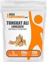 BulkSuplements.com Longjack Extract Powder - Tonkat Ali Ekstrak, Tongkat Ali untuk Pria & Perempuan - Gluten Bebas, 1g per Serving, 250g (8.8 oz) (Paket 1)