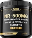 NAD + Tambahan dengan Nicotinamide Riboside, Resveratrol, Quercetin - 90 Hari Pensediaan