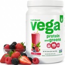 Vega Protein dan Hijau Powder Protein, Berry - 20g Tanaman Berdasarkan Protein Plus Vegan, Vegan, Non GMO, Pea Protein untuk Perempuan dan Pria, 1.2 pon (Packaging May Vary)