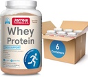 Jarrow Formula Whey Protein Dengan 18g Protein, 3.8g BCAAs, & Glutamine, Dietary Supplement for Muscle Fungsi & Recovery Dupder, 32Oz Chocolate Flavored Powder, Persetujuan. 35 Hari, Paket 6