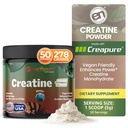 EarthNutri Creatine Monohydrate Powder - Creatine Purre Suplement for Muscle Strength, Strength & Performance - Nun-GMO, Sugar- Free, Additive- untuk Pria & Women, Flavelored 250g