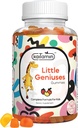 Anak-anak Multivitamin Gummies, Little Geniuses: Vitamin C, D3, Zinc, Finish, untuk kekebalan, Intelejen, Fokus, dan Pertumbuhan. Vegan, Non- GMO, Organik, Gluten- Gratis 124; 90 Gummies 3 Bulan Supply