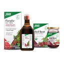 Floradix Iron & Herbs (16.9 oz) & Salus Red Beet Crystales (7 oz) - Iron Suppport Energi Kesehatan * & Organik Nutration Beet Root Drink Mix