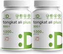 2 Pack Tongkat Ali Extract 300: 1 dengan Horny Goat Weed 1.100mg, 480 * Capsules - Indonesia Longjack Eurycoma Longifolia Root - Ekstra Kekuatan Herbal Suplemen untuk Energi