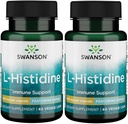 Swanson L- Histidine - Menampilkan Ajipure 500 mg 60 Veg Caps (2 Pack)