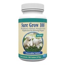 PetAg Sure Grow 100 - Promesses Optimal Bone Development in Puppies Eight Weeder and Older - with Calcium, Phosphorus, and Vitamin A & D - 100 Cawable Tablet