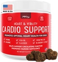 iHeartDogs Heart & Vitalitas Cardio Dukungan untuk Dogs - Dog Heart Health Suplemen dengan Anchovy Oil, Taurine, Flaxseed, Arginine, Blueberry Extract, Koenzim Q10