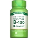 Nature 's Truth Vitamin B Complex 124; 60 Capsules 124; High Potency B-100 14; Non-GMO & Gluten Free Suplemen