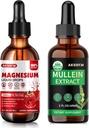 Bundle - Magnesium Glycinate Liquid & Mullein Leaf Extract - Stress Relief Dukungan & Respiratory