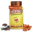 iSatori Energize Brain & Focus Caffeine Pills - Fast Acting All Day Energy Pills, Brain Booster, Energy and Focus Supplement, Time Rilis Caffeine Means No Jitters, No Crash (60 tablet)