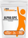 BulkSuplements.com Alpha GPC Powder - Choline Suplemen, Alpha GPC 300mg - Unflashted & Gluten Free, 600mg per Serving, 1kg (2.2 lbs) (Pack 1)