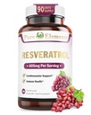 Resveratrol 1450mg Ekstra Kekuatan Formula ke Prementy Lebih Baik Skin dan Imuniunity dengan Green Tea Extract, Grape Seed Extract, Red Wine Extract dan Lainnya 90 Hari Supply