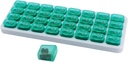 Monthly Pill Organizer, Large Travel Pill Box 31 Day, Daily Pill Case, Pill Holder Container for Vitamin, Medicine, Suplemen, Fish Oil, Green