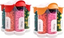 Extra Large Pill Organizer Daily, Weekly, Monthly Suplement Bottle, Cute Blossom Pill Dispenser dengan 7 XL Compartment (2 Pack Combo) (Orange and Red)