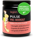 LEGION Pulse Pra Workout - Semua Natural Nitric Oxide Pretraining Minum untuk Boost Energy, Creakine Free, alami Sweetened, Beta Alanine, Citrulline, Alpha GPC (Pina Colada)