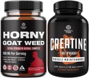 Bundle of Horny Goat Weed Extract Complex for Men and Women Enhanced Energy and Stamina and High Strange Phase Creatine Pills - Optimal Muscle Builder Suplemen untuk Pria dan Wanita