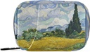 Wheat Field with Cypressed Van Gogh Pill Box 7 day Case Case Travel Pill Organizer Bag with Zipper Portable Case Compact Size for Vitamin Supplemen Hoder