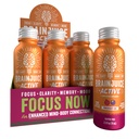 BrainJuice Active Focus & Energy Shots, Supports Endurance, Recovery & Clarity, Non-GMO, Gluten Free, Nootropics, Alpha GPC, B Vitamin & Organic Green Tea, Paxuate Acai, 2.5 fl oz, 12 Pack