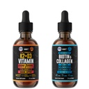 HERBIFY Bundle - K2 dan D3 Drops & Biotin dan Collagen Drops - Bone Strongth & Hair, Skin, Nails Dukungan