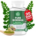 Moringa Capsules, 800mg Organic Moringa Oleifera Leaves Powder Superfood Greens Pure Moringa Pills adalah Vegan, Non-GMO Energy Increase dan Jauhkan Suplemen Kesehatan