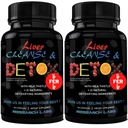 Lab Riset 2 Pack Doctor Rekomendaded Premium Liver Detox Cleanse & Dukung w / Milk Thistle, Beet Root, Dandelion. 23 Kuat Herbs untuk Detoksifikasi Kuat