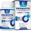 300 Milyar Probiotik CFU, 12 Strains dengan 3 Presesi Organik, Propotik Perempuan dan Pria, Tambahan harian untuk Digetical, Imune, Gut & Bloating Health, Shelf Stabil, Vegan, 60 Negara