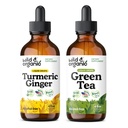 Wild & Organic Turmeric Ginger Tasture 4 fl oz & Green Tea Tacture 4 fl oz