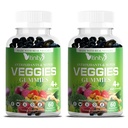 VITINITY Vegies Supplemen - Dibuat dengan Real Super Veggies Delicious Gummies (120 Chews), 30 Veggies, Herbs, Fruit dan Vegetable Suplemen, Non- GMO, Pectin- Based, Gluten- Free, No More Pills (60 Hari)