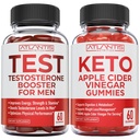 Atlantis Nutrition Testosterone Booster 60 Gummies + Keto Apple Cider 60 Guinegar