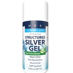 Colloidal Silver Gel, Burn and Wound Care with Aloe Vera - 30ppm pH Balanced Formula Helling Soothe Burns, Sores & Eczema - Structured Silver - Made in USA (3.38 oz)