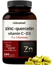 NatureBell Zinc Quercetin dengan Vitamin C & D3, 240 Capsules 124; Quercetin 1.000mg + Zinc 50mg + Vitamin C 250mg + Vitamin D3 5.000 IU 124; 44-1 Advance Immune & Lung Duluh4; Zincvota Formula