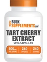 BulkSuplements.com Tart Cherry Extract Capsules- Tat Cherry Suplement, Tart Cherry Capsules 500mg - Antioksidant Source, Gluten Free, 1 Capsule per Serving, 240 Veg Capsules (Pack of 1)