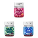 OLLY Undeniable Beauty Gummy, 60 Count & Flawless Completion Gummy, Clear and Heally Skin Support - 50 Count (Paket 1) & Glowing Skin Gummy, 25 Day Suppply (50 Count)