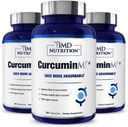 CurcuminMD 1MD - Turmeric Curcumin dengan Boswellia Serrata - 285x More Absorbable 124; Joint Stiffness, Muscle Recovery, dan Mood Dukung 124; 180 Capsules (3- Pack)