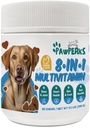 8-in- 1 Dog Multivitamin - Glucosamine for Joint Health, Progories & Digetical Enzimes - Grain- Free Suplemen untuk Skin, Coat & Imune Dukungan - Chicken Flavor - 90 Chews