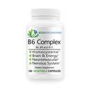 B6 Vegan Complex Vitamin B6, B9 Folate, B12 Methylcobalamin Support Cardiovaskular, Neuromuscular, Nervous System, Homocysteine, Energy, Blood Cell & Bone Health 100 Caps