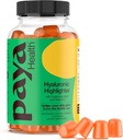 Hydrating Hyaluronic Highlighter Skincare Gummies; Supports Brighter, Dewy, Plump Skin 124; Vegan Hyaluronic Acid & Vitamin C Supplemen 124; Non- GMO, Glatin- Free, Orange Flavor, 30- Day Supply