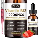 Vitamin B12 Liquid Drops Sublingual 10000 mcg, Triple B12 Complelement, Methyyl & Methylcobalamin Blend for Women & Men, Mood & Energy Booster, Methylated B 12 for Metabolisme & Health Support