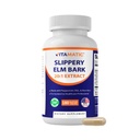Vitamatic Slippery Elm Bark 10000 mg Equalent Per Serving (dari 20: 1 Ekstrak 500 mg), Dibuat dengan Peppermint, DGL, & Aloe Vera - 180 Veg Capsules, dan konsentrasi 20X Potensi