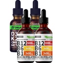 NUSAVA Vitamin B12 Liquid Drops dan Unflashed D3 K2 Bundle - Vitamin Lousquid for Heart, Gabungan, Energi, & Imune Dukungan - Non-GMO, Gluten-Free, 2pk Masing-masing