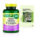 Spin Val- Ley Super Vitamin B- Complex Tablet Tambahan Nilai Ukuran Dieter, 250 Cacah (Lebih dari 8 Bulan Supply) + Exclusive Vtmx Vitamin Panduan (2 Item)