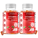 Vitamatic Sugar Free Vitamin A 25000 IU Gummies (Retinyl Palmitate) - Natural Strawberry Flavor - 120 Pectin Based Gummies (2 Botol)