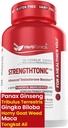 Herbtonics Testosteron Supplement for Men - Korean Panax Ginseng & Tribulus Terrestris - Supports Healthy Energy, Power & Stamina - 60 Vegan Capsules