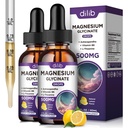 Magnesium Glycinate Suplement, Magnesium Liquid Drops dengan Magnesium Glycinate 500mg Vitamin B6, Ashwagandha, L - Theanine, Chamomile - Dukung Stress Relief, Bone, Muscle, Mood Vegan (Paket 2)