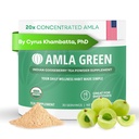 Amla Powder & Green Tea Superfood Sufood Suplement, 20x Ultra berkonsentrasi Amla, Antioksidant Dukungan, Dibuat dengan Teh Oolong dan Goseberries India, Organik, Vegan, Classic Flavor, 30 Servings