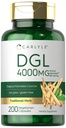 Carlyle DGL Deglycyrrhizinated Licorice Capsules 12.4200 Count 124; 4000mg 12.Vegetarian, Non- GMO & Gluten Free Suplemen