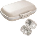 1Pack Travel Pill Organizer, 8 Kompartemen Portable Pill Case, Kotak Pil Kecil untuk Pocket Purse Portable Medicine Vitamin Container Beige