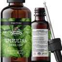 Spirulina Titture, Organik Spirulina Extract (Arthrospira Platensis) Herbal Suplemen, Non-GMO di Cold- Press Organik Glycerin, 700 mg, 2 oz (60 ml)