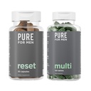 Murni untuk Men Multivitamin, 120 Kapsul & Reset Tambahan Detox, 30 Kapsul